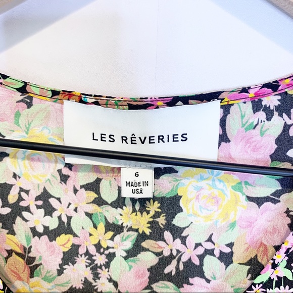 LES RÊVERIES Floral Silk Crepe De Chine Dress 6 - Picture 10 of 11